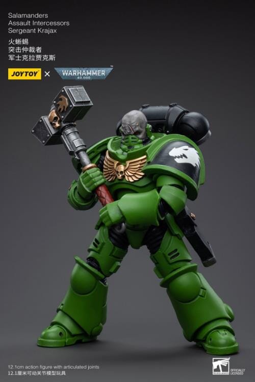 Warhammer 40K Salamanders Assault Intercessors Sergeant Krajax 1/18 Scale Figure - Image 4