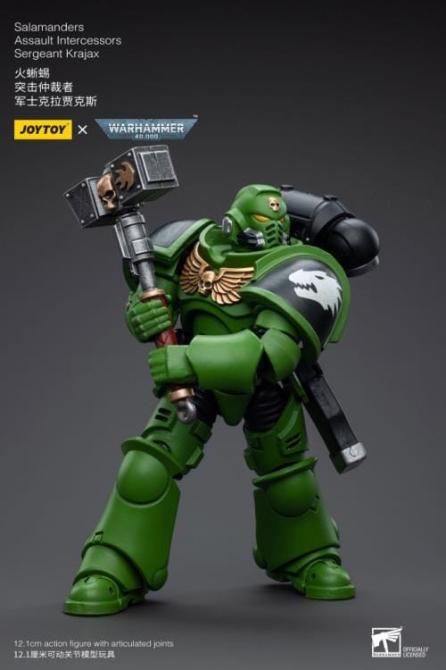 Warhammer 40K Salamanders Assault Intercessors Sergeant Krajax 1/18 Scale Figure - Image 8