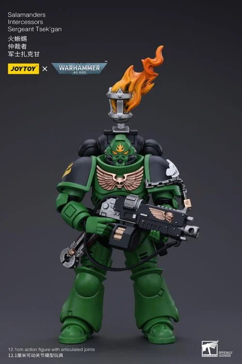 Warhammer 40k Salamanders Intercessors Segeant Tsek'gan 1/18 Scale Action Figure - Image 2