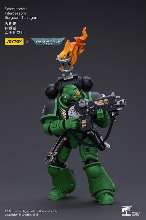 Warhammer 40k Salamanders Intercessors Segeant Tsek'gan 1/18 Scale Action Figure - Image 8