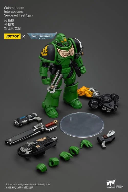 Warhammer 40k Salamanders Intercessors Segeant Tsek'gan 1/18 Scale Action Figure - Image 9