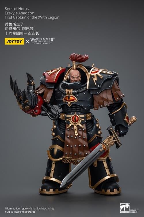 Warhammer 40K Sons of Horus Ezekyle Abaddon, First Captain of the XVLth Legion 1/18 Scale Action Figure - Image 3