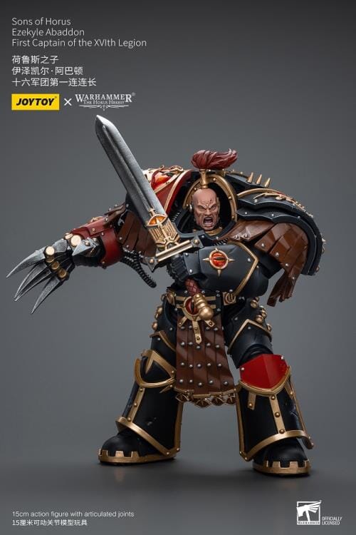 Warhammer 40K Sons of Horus Ezekyle Abaddon, First Captain of the XVLth Legion 1/18 Scale Action Figure - Image 4