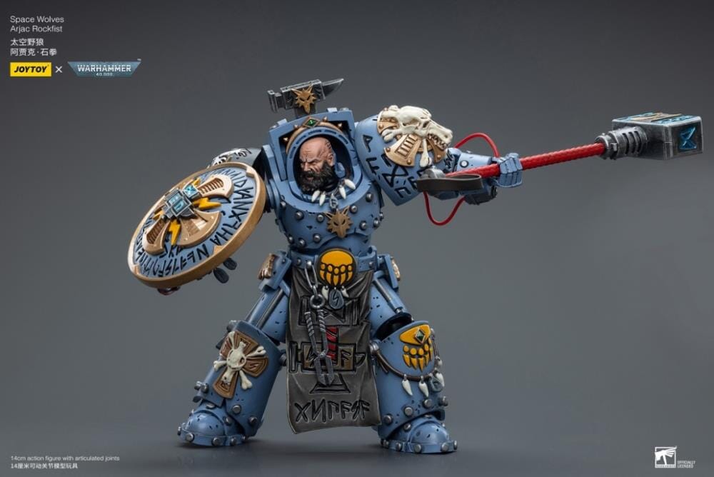 Warhammer 40K Space Wolves Arjac Rockfist 1/18 Scale Figure - Image 12