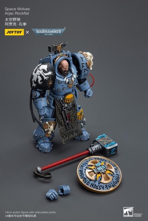 Warhammer 40K Space Wolves Arjac Rockfist 1/18 Scale Figure - Image 16