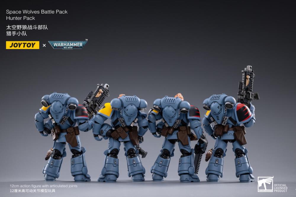 Warhammer 40K Space Wolves Battle Pack Box of 4 1/18 Scale Figures - Image 10