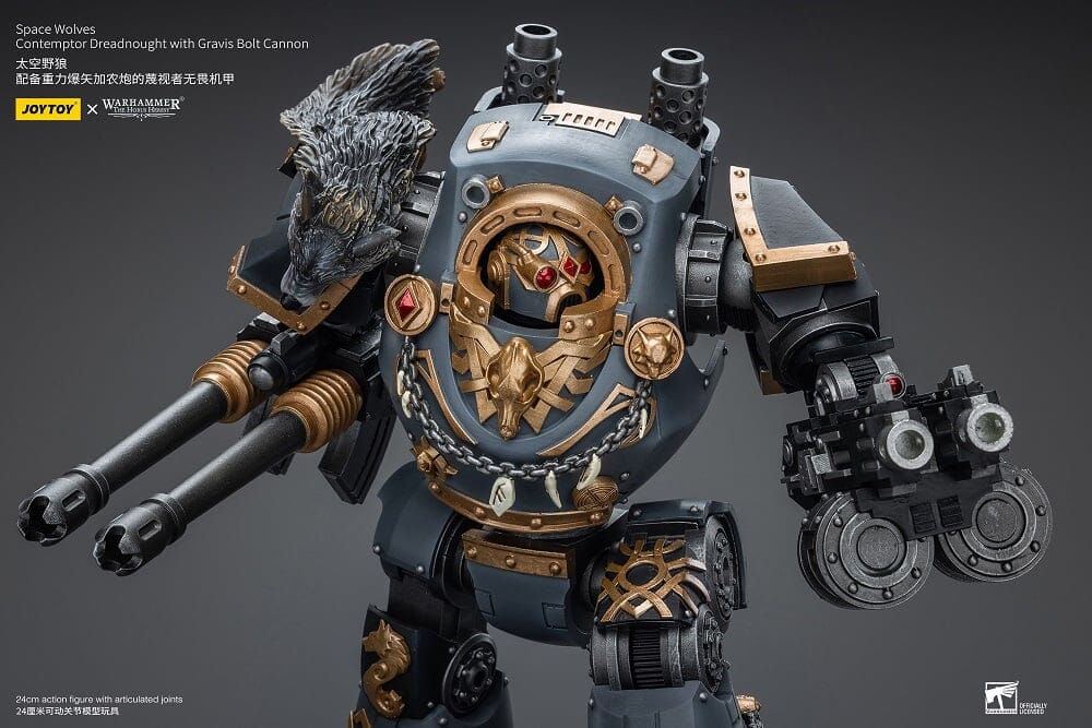 Warhammer 40K Space Wolves Contemptor Dreadnought with Gravis Bolt Cannon 1/18 Scale Action Figure - Image 13