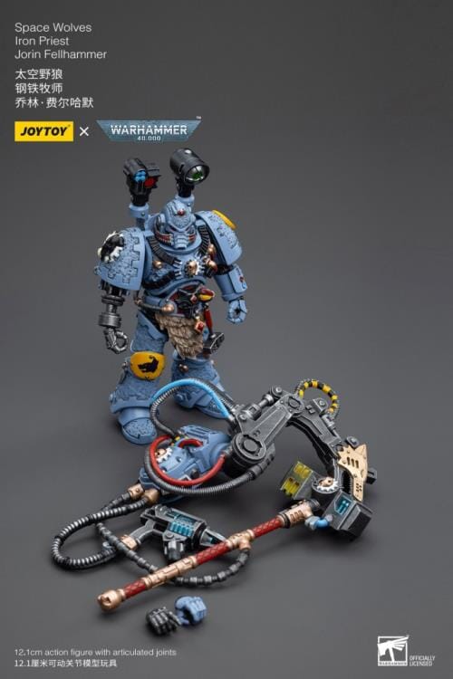 Warhammer 40K Space Wolves Iron Priest Jorin Fellhammer 1/18 Scale Figure - Image 10