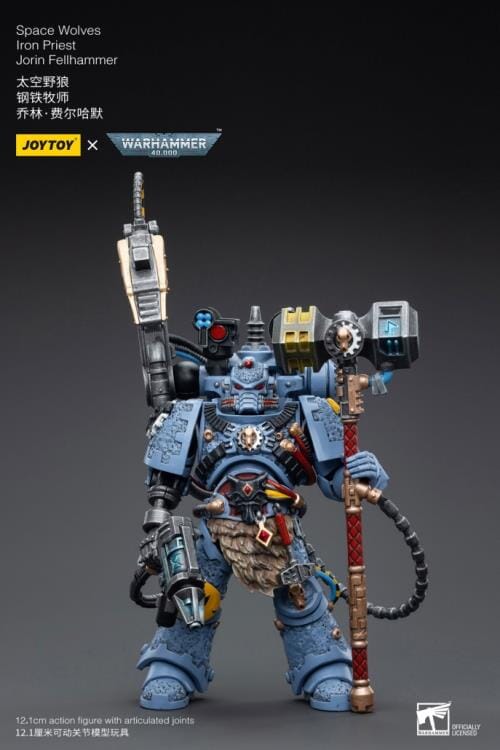 Warhammer 40K Space Wolves Iron Priest Jorin Fellhammer 1/18 Scale Figure - Image 2