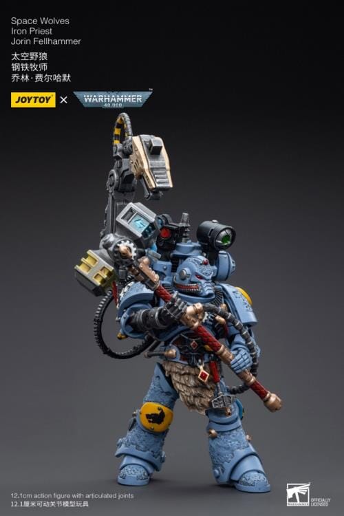Warhammer 40K Space Wolves Iron Priest Jorin Fellhammer 1/18 Scale Figure - Image 4