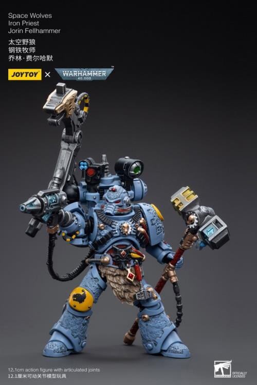 Warhammer 40K Space Wolves Iron Priest Jorin Fellhammer 1/18 Scale Figure - Image 6