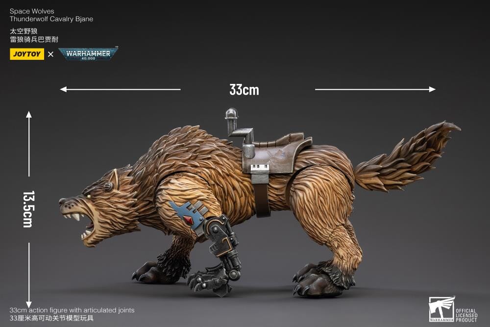 Warhammer 40K Space Wolves Thunderwolf Cavalry Bjane 1/18 Scale Figure (Reissue) - Image 11