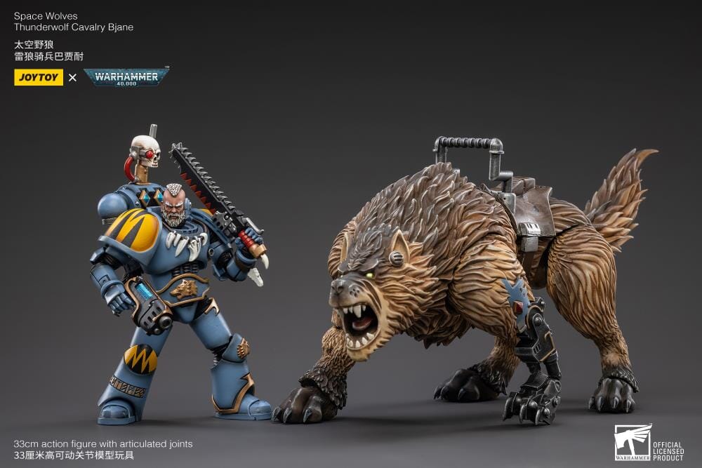 Warhammer 40K Space Wolves Thunderwolf Cavalry Bjane 1/18 Scale Figure (Reissue) - Image 2