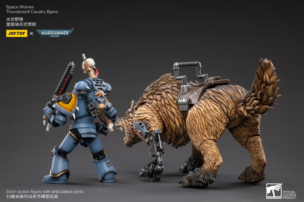 Warhammer 40K Space Wolves Thunderwolf Cavalry Bjane 1/18 Scale Figure (Reissue) - Image 3