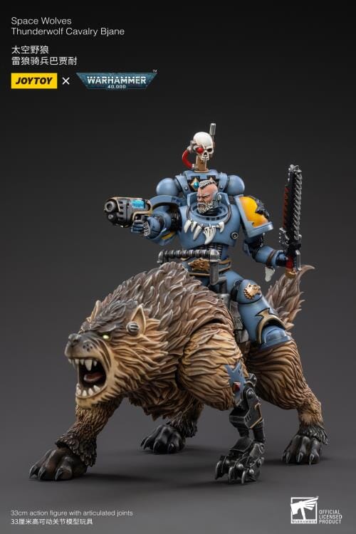 Warhammer 40K Space Wolves Thunderwolf Cavalry Bjane 1/18 Scale Figure (Reissue) - Image 6