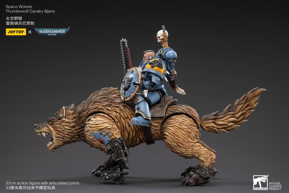 Warhammer 40K Space Wolves Thunderwolf Cavalry Bjane 1/18 Scale Figure (Reissue) - Image 8