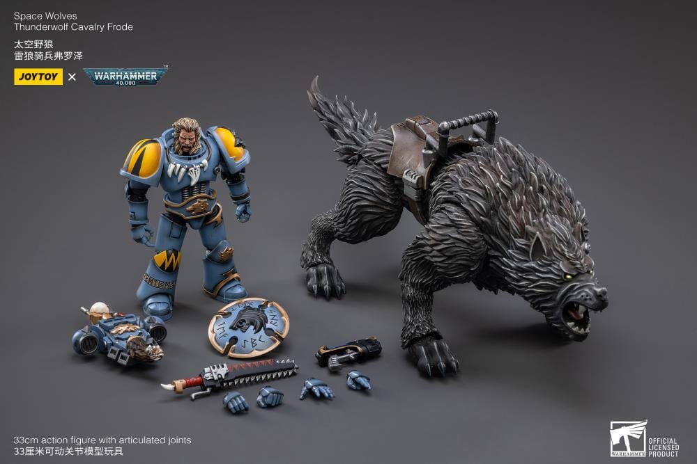 Warhammer 40K Space Wolves Thunderwolf Cavalry Frode 1/18 Scale Figure (Reissue) - Image 12
