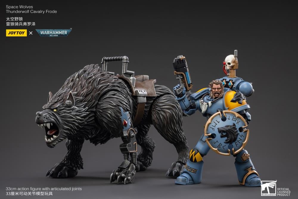 Warhammer 40K Space Wolves Thunderwolf Cavalry Frode 1/18 Scale Figure (Reissue) - Image 2