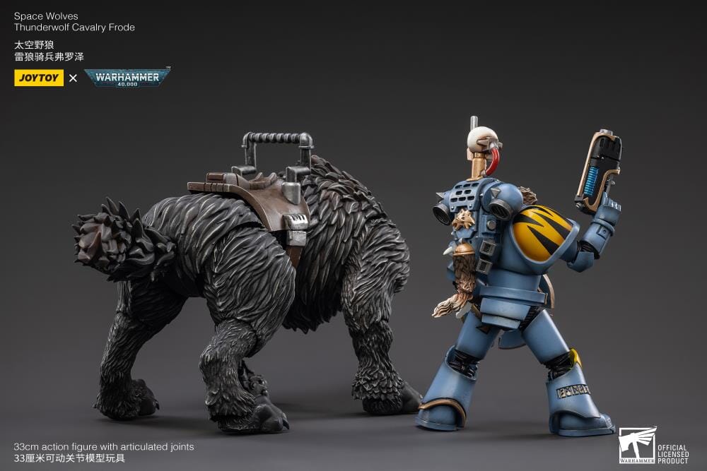 Warhammer 40K Space Wolves Thunderwolf Cavalry Frode 1/18 Scale Figure (Reissue) - Image 3