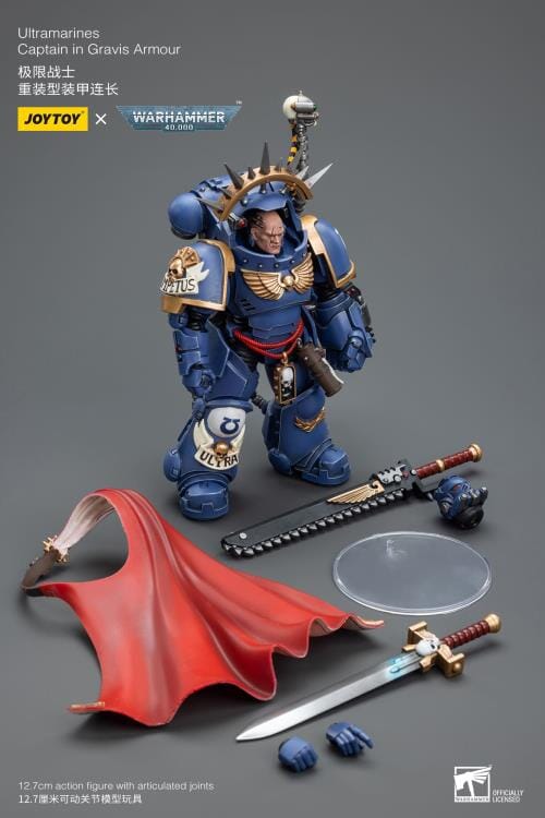 Warhammer 40k Ultramarines Captain in Gravis Armour 1/18 Scale Figure - Image 10