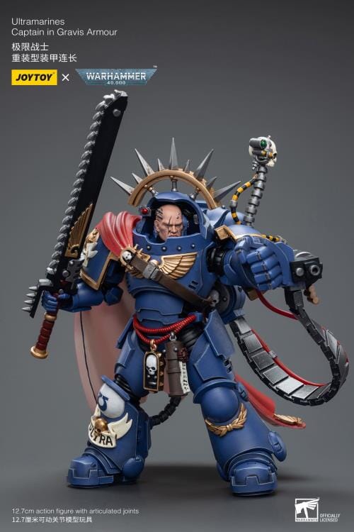 Warhammer 40k Ultramarines Captain in Gravis Armour 1/18 Scale Figure - Image 9
