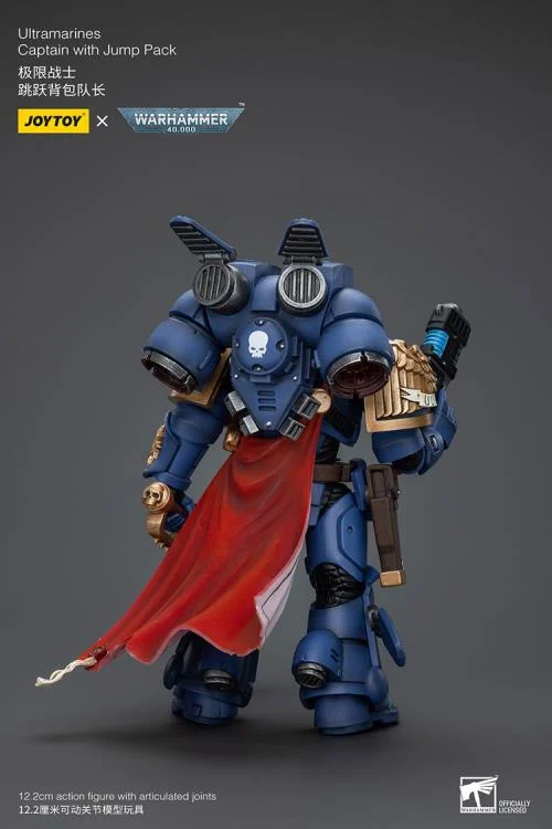 Warhammer 40K Ultramarines Captain with Jump Pack 1/18 Scale Action Figure - Image 6