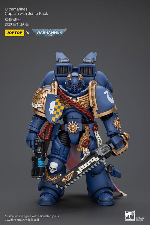 Warhammer 40K Ultramarines Captain with Jump Pack 1/18 Scale Action Figure - Image 7