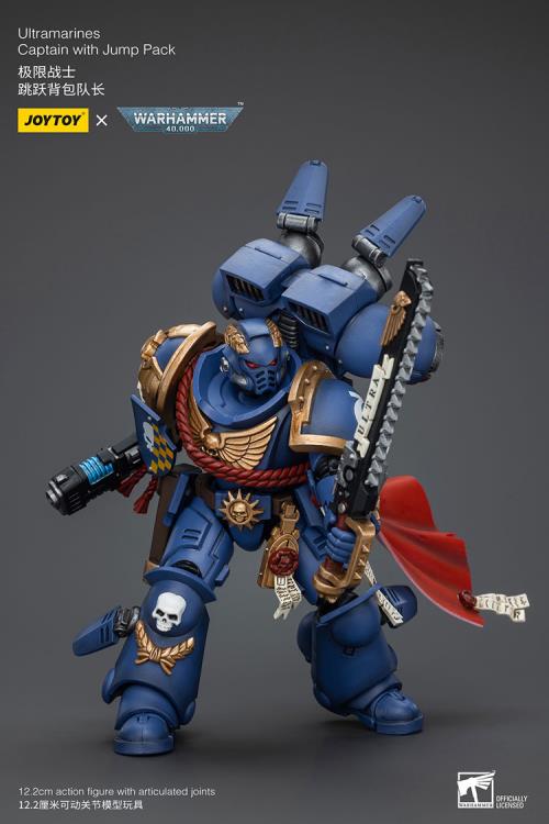 Warhammer 40K Ultramarines Captain with Jump Pack 1/18 Scale Action Figure - Image 8