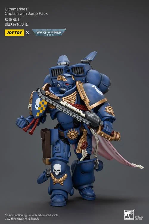 Warhammer 40K Ultramarines Captain with Jump Pack 1/18 Scale Action Figure - Image 9