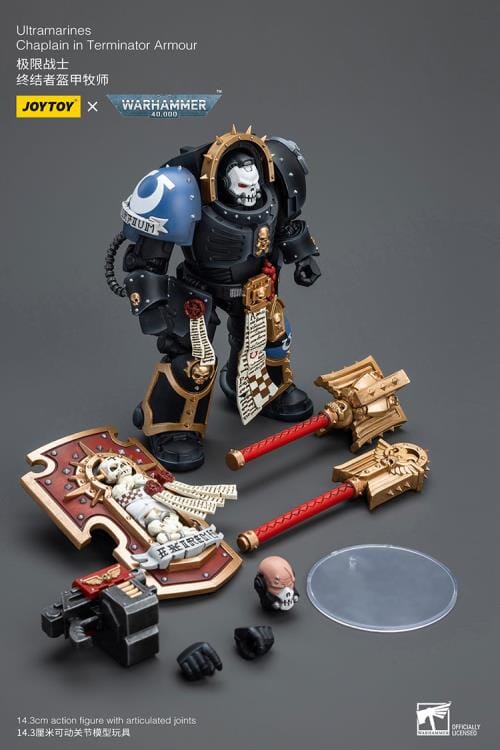 Warhammer 40K Ultramarines Chaplain in Terminator Armor 1/18 Scale Action Figure - Image 12