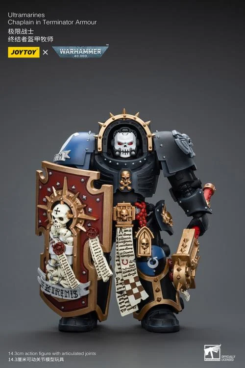 Warhammer 40K Ultramarines Chaplain in Terminator Armor 1/18 Scale Action Figure - Image 2
