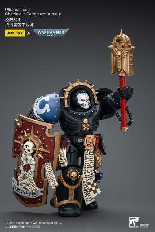 Warhammer 40K Ultramarines Chaplain in Terminator Armor 1/18 Scale Action Figure - Image 5