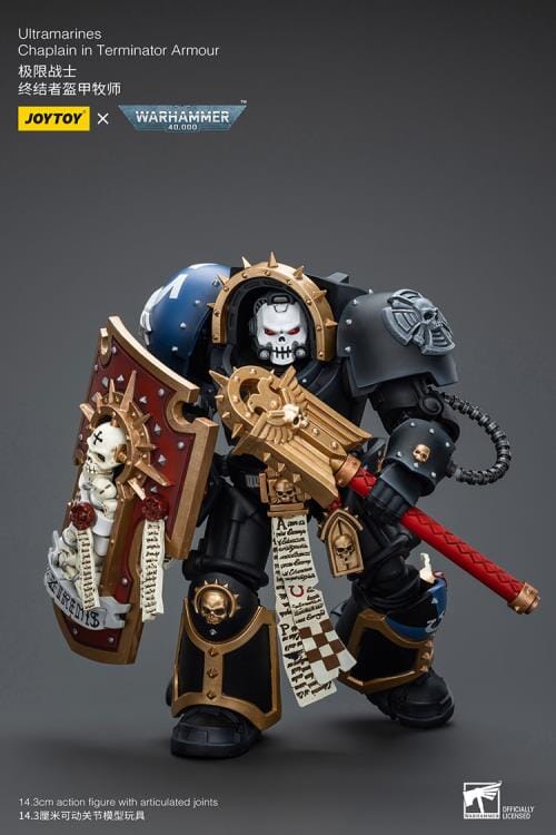 Warhammer 40K Ultramarines Chaplain in Terminator Armor 1/18 Scale Action Figure - Image 7
