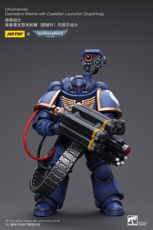 Warhammer 40K Ultramarines Desolation Marine with Castellan Launcher (Superfrag) 1/18 Scale Figure - Image 2