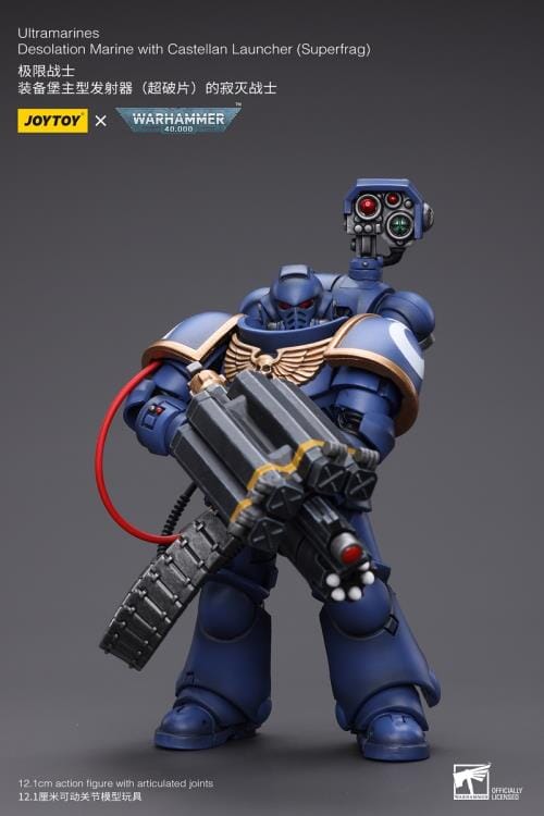 Warhammer 40K Ultramarines Desolation Marine with Castellan Launcher (Superfrag) 1/18 Scale Figure - Image 3
