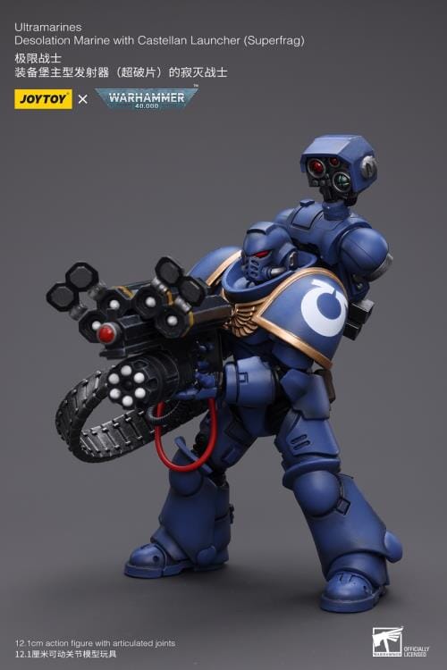 Warhammer 40K Ultramarines Desolation Marine with Castellan Launcher (Superfrag) 1/18 Scale Figure - Image 5