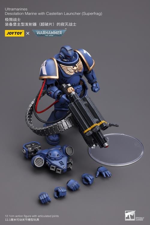 Warhammer 40K Ultramarines Desolation Marine with Castellan Launcher (Superfrag) 1/18 Scale Figure - Image 8