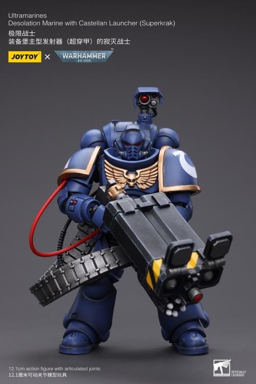 Warhammer 40K Ultramarines Desolation Marine with Castellan Launcher (Superkrak) 1/18 Scale Figure - Image 2