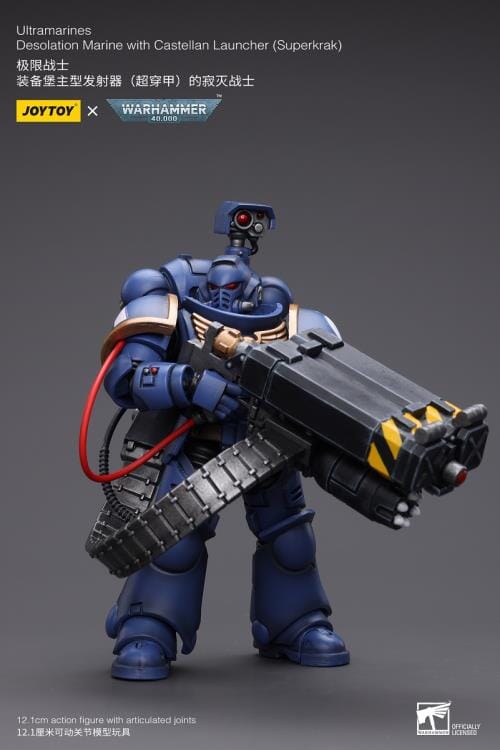 Warhammer 40K Ultramarines Desolation Marine with Castellan Launcher (Superkrak) 1/18 Scale Figure - Image 3