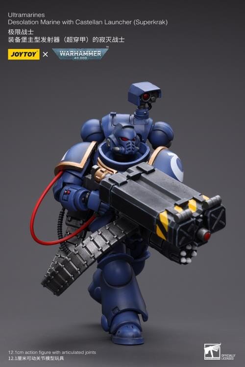 Warhammer 40K Ultramarines Desolation Marine with Castellan Launcher (Superkrak) 1/18 Scale Figure - Image 4
