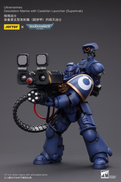 Warhammer 40K Ultramarines Desolation Marine with Castellan Launcher (Superkrak) 1/18 Scale Figure - Image 5