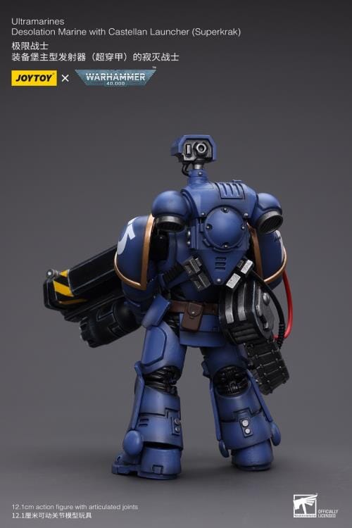 Warhammer 40K Ultramarines Desolation Marine with Castellan Launcher (Superkrak) 1/18 Scale Figure - Image 7