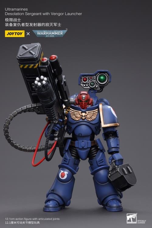 Warhammer 40K Ultramarines Desolation Sergeant with Vengor Launcher 1/18 Scale Figure - Image 2
