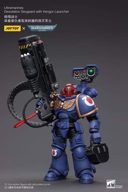 Warhammer 40K Ultramarines Desolation Sergeant with Vengor Launcher 1/18 Scale Figure - Image 3