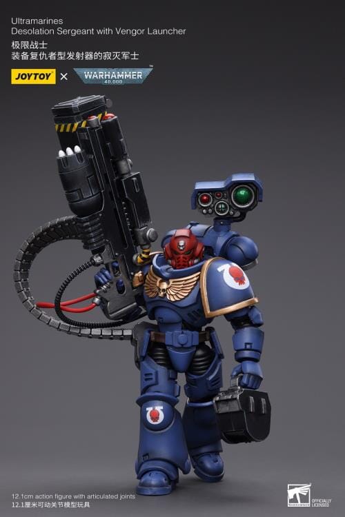 Warhammer 40K Ultramarines Desolation Sergeant with Vengor Launcher 1/18 Scale Figure - Image 4