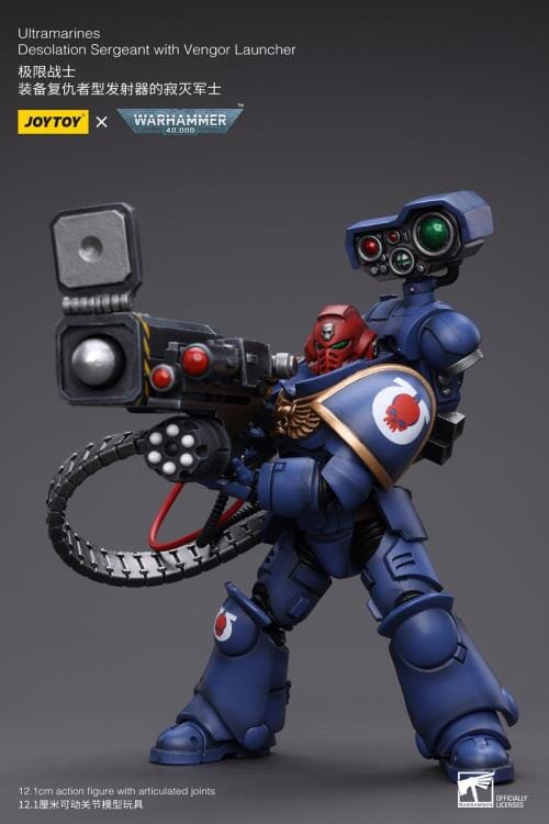 Warhammer 40K Ultramarines Desolation Sergeant with Vengor Launcher 1/18 Scale Figure - Image 5