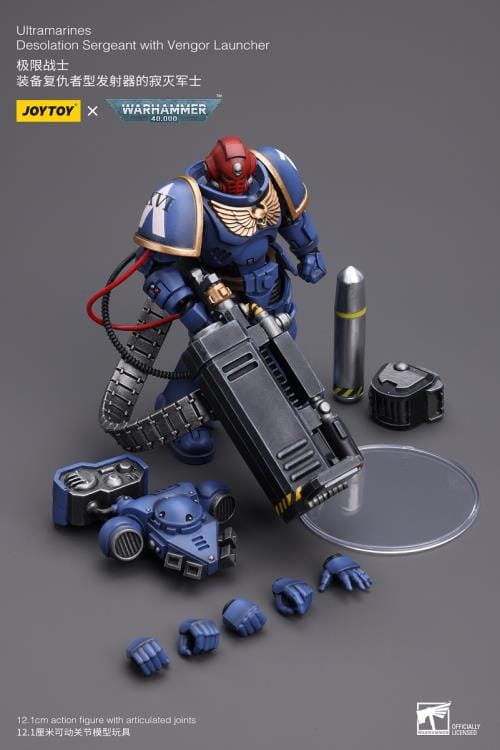 Warhammer 40K Ultramarines Desolation Sergeant with Vengor Launcher 1/18 Scale Figure - Image 8
