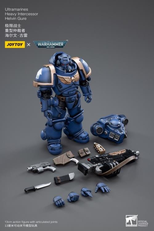 Warhammer 40K Ultramarines Heavy Intercessor Helvin Gure 1/18 Scale Figure - Image 7