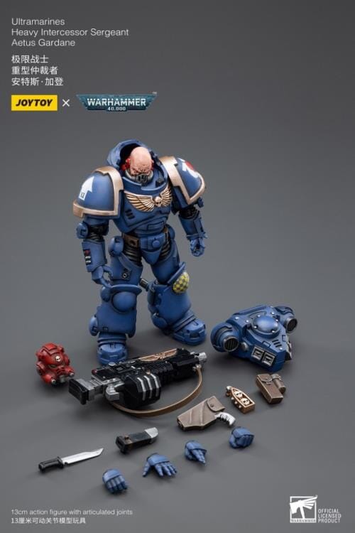 Warhammer 40K Ultramarines Heavy Intercessor Sergeant Aetus Gardane 1/18 Scale Figure - Image 9