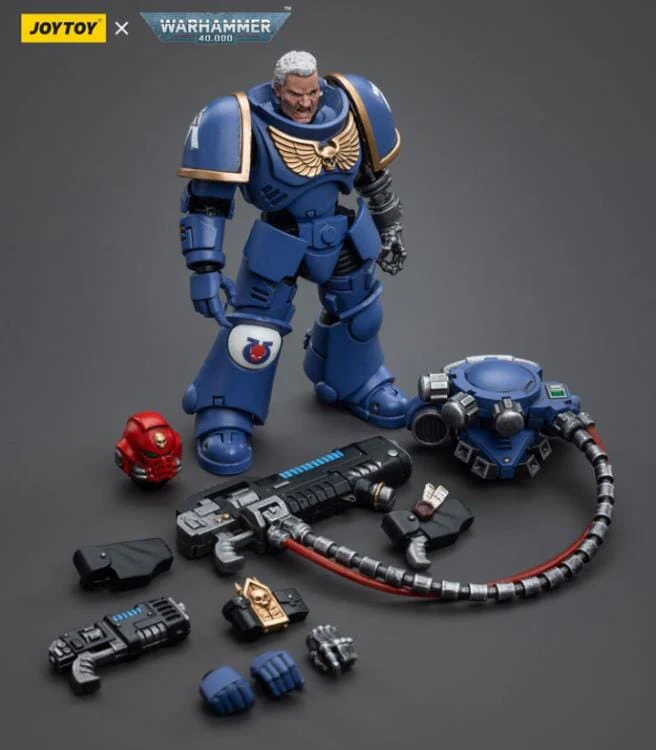 Warhammer 40K Ultramarines Hellblasters Sergeant Ulaxes 1/18 Scale Figure - Image 9